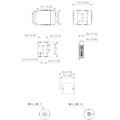 Kit caméra IP miniature 4MP WizMind, Focale fixe 2.8mm