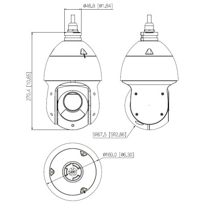 PTZ IP 2MP WizSense Starlight, IR 100m, zoom 25x