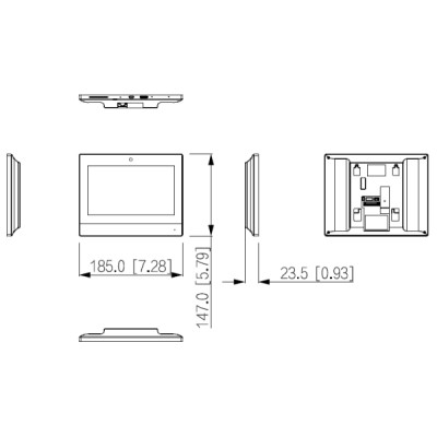 Moniteur intérieur Android IP et WIFI noir 7″ PoE