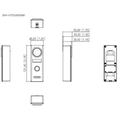 KIT Visiophone – Station extérieure et moniteur intérieur 7″ – 4 fils analogique