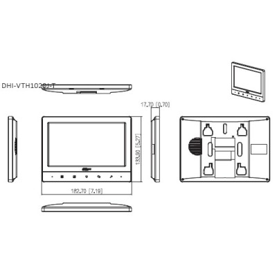 KIT Visiophone – Station extérieure et moniteur intérieur 7″ – 4 fils analogique