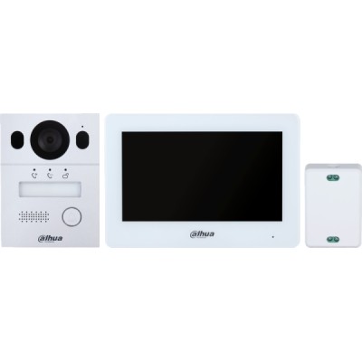 KIT Visiophone – Station extérieure 2 fils IP et moniteur intérieur 7″ hybride
