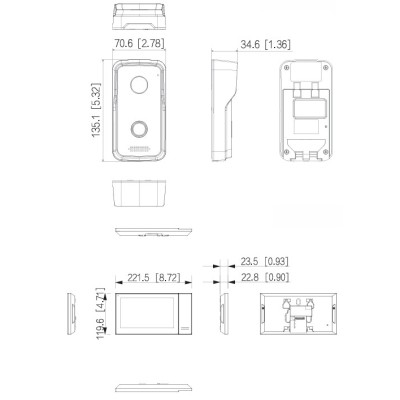 KIT Visiophone – Station extérieure IP et moniteur intérieur 7″