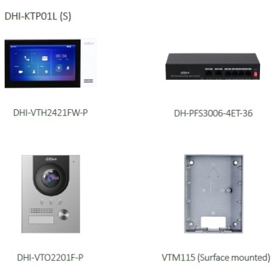KIT Visiophone – Station extérieure IP et moniteur intérieur 7″