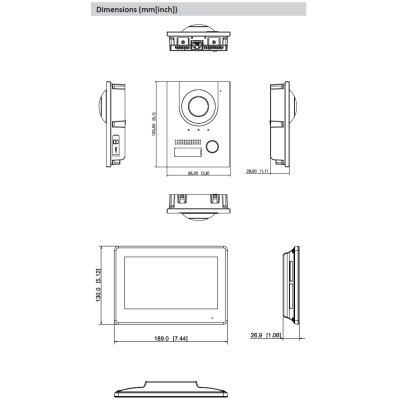 KIT Visiophone – Station extérieure IP et moniteur intérieur 7″