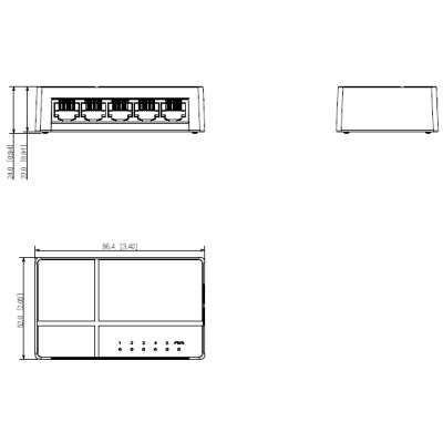 Switch 5 ports 100Mbps