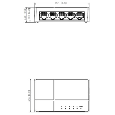 Switch 5 ports Gigabit