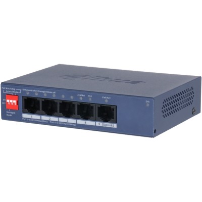 Switch 4 ports PoE 100Mbps + 1 port Ethernet Gigabit – 36W – Cloud manageable