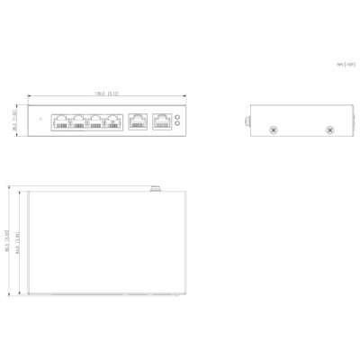 Switch 4 ports PoE 100Mbps + 2 ports Ethernet Gigabit – 60W – Cloud manageable