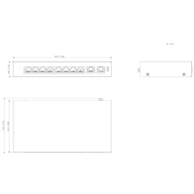 Switch 8 ports PoE 100Mbps + 2 ports Ethernet Gigabit – 60W – Cloud manageable