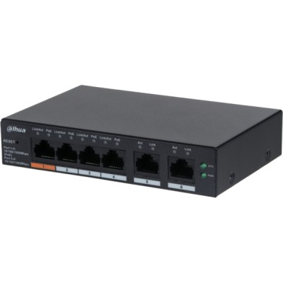 Switch 4 ports PoE Gigabit + 2 ports Ethernet Gigabit – 60W – Cloud manageable