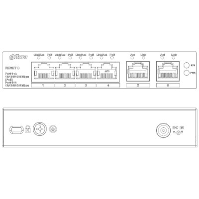 Switch 4 ports PoE Gigabit + 2 ports Ethernet Gigabit – 60W – Cloud manageable
