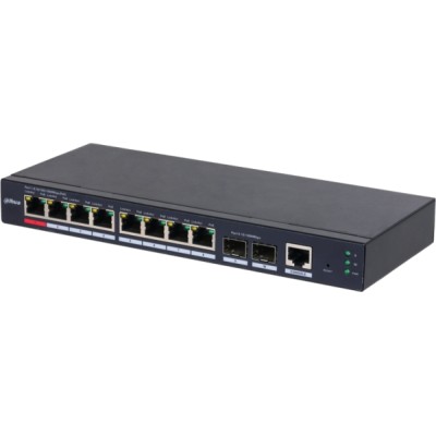 Switch 8 ports PoE Gigabit + 2 ports optiques Gigabit – manageable