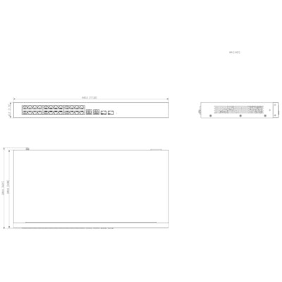 Switch 24 PoE 100Mbps + 2 ports Ethernet Gigabit + 2 ports optique – 240W – Cloud manageable – rackable