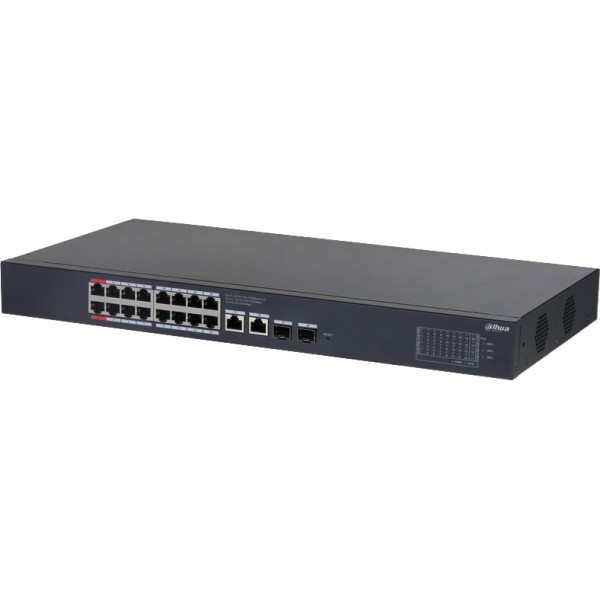 Switch 16 PoE Gigabit + 2 ports Ethernet Gigabit + 2 ports optique – 240W – Cloud manageable – rackable