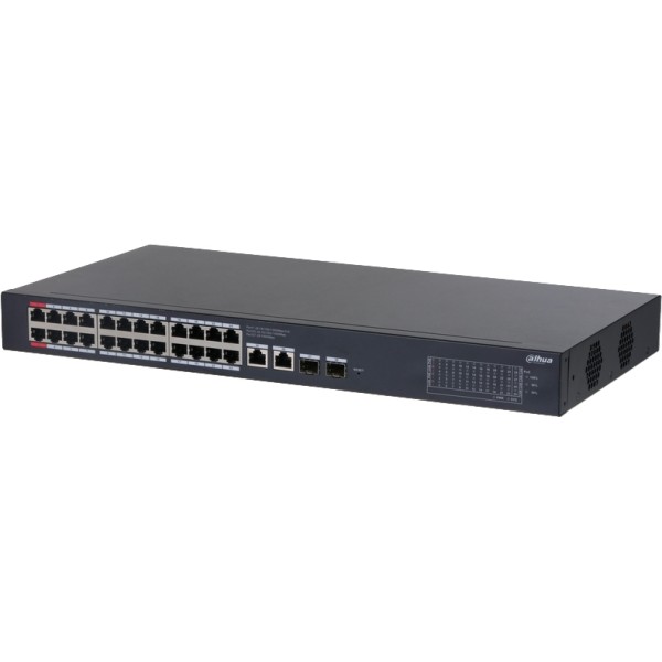 Switch 24 PoE Gigabit + 2 ports Ethernet Gigabit + 2 ports optique – 375W – Cloud manageable – rackable