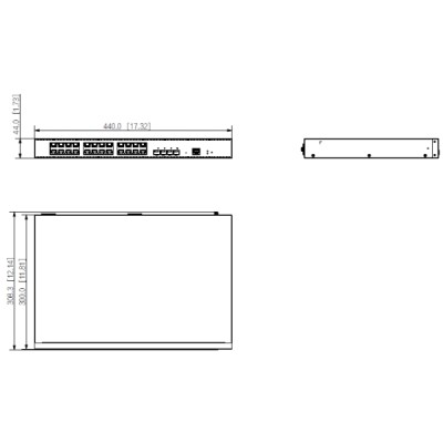 Switch d’agrégation L2+ 24 ports Ethernet Gigabit + 4 ports optique 10 Gigabit – Cloud manageable – rackable