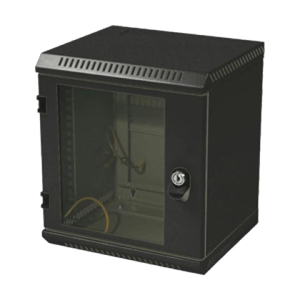 Coffret réseau mural 19″ 18U 600×450 – Ventilateur intégré (baie informatique)