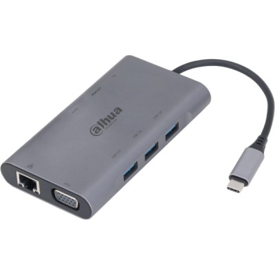 Station d’accueil 9 en 1 USB 3.1 Type-C vers 3x USB 3.0 + HDMI + RJ45 + VGA + SD/TF