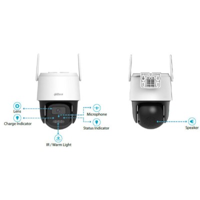 Caméra AOV PT 5MP WIFI Dual 30/20m Batterie intégrée + panneau solaire