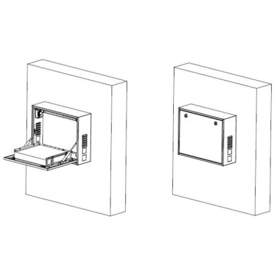 Armoire murale pour enregistreur et écran – blanc