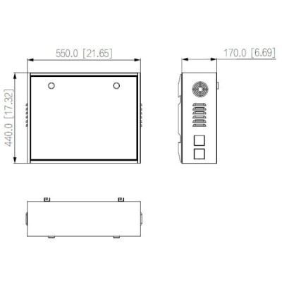 Armoire murale pour enregistreur et écran – blanc