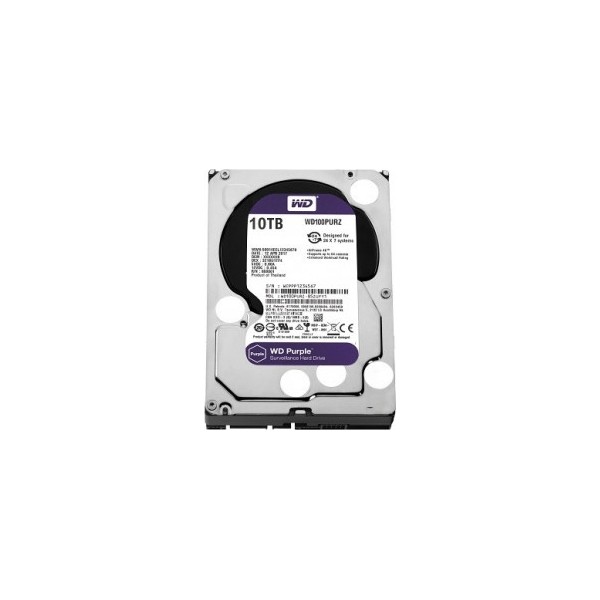 Disque dur 10TB WD Purple 3.5″ spécial vidéosurveillance HDD WD101PURX