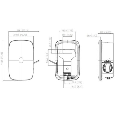 Chargeur véhicule électrique avec écran LCD monophasé 7kW RFID-Wifi-Bluetooth-ethernet